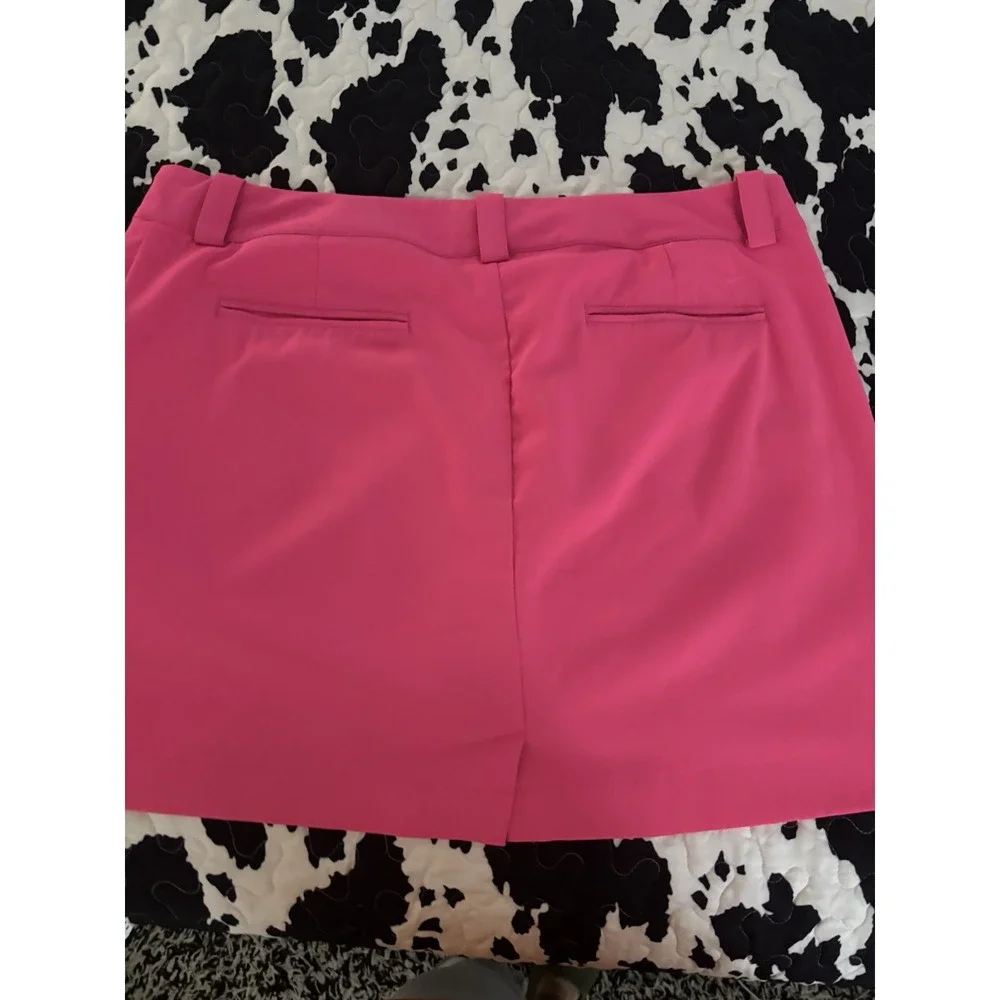 Nike 14 Golf Tour‎  Performance Womens zip Skort Pockets Logo Hot Pink Sporty